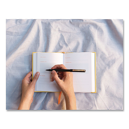 Chronicle Books Guided Journal: Two Minute Mornings - Win Your Day Every Day by Neil Pasricha, Gold/Blue Cover, (152) 6.25 x 4.75 Sheets (978145216346)
