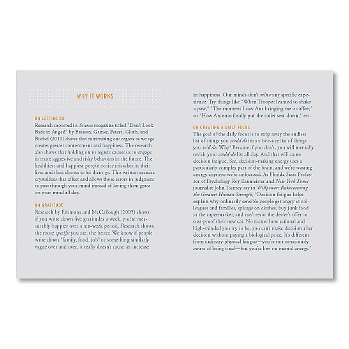 Chronicle Books Guided Journal: Two Minute Mornings - Win Your Day Every Day by Neil Pasricha, Gold/Blue Cover, (152) 6.25 x 4.75 Sheets (978145216346)