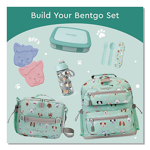 bentgo Kids Five-Compartment Bento Box, 8.5" x 6.5" x 2", Seafoam Green (KIDSSF)