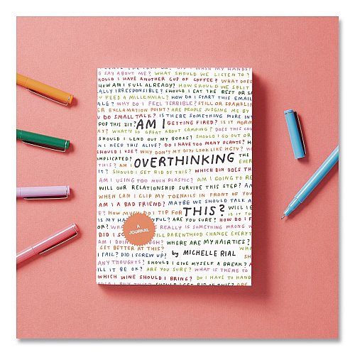 Chronicle Books Guided Journal: Am I Overthinking This? by Michelle Rial, Multicolor Cover, (64) 7 x 5 Sheets (978179720530)