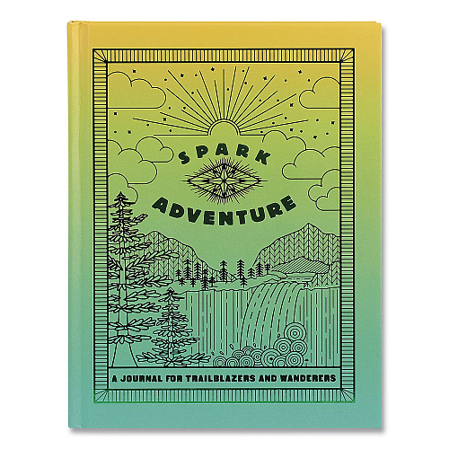 Chronicle Books Guided Journal: Spark Adventure - A Journal for Trailblazers and Wanderers, Green/Gold Cover, (88) 8 x 6 Sheets (978179722216)