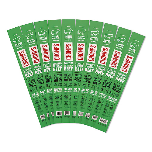 CHOMPS Jalepeno Beef Meat Stick, 1.15 oz Stick, 24/Box (ZHO00425)