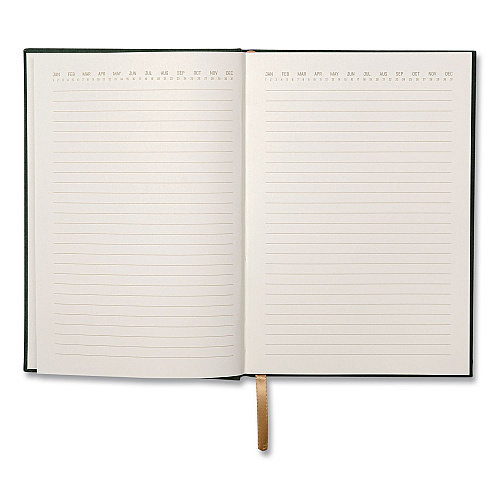 DesignWorks Ink Hardcover Journal, Narrow Rule, Green/Gold Soft-Touch Synthetic Suede Cover, (80) 7.88 x 5.5 Sheets (TJB5824ST)
