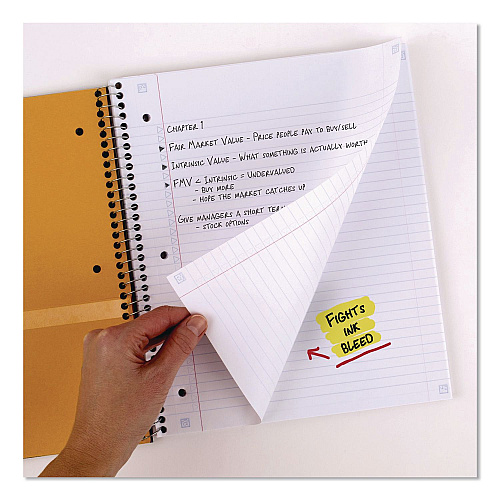 Five Star Wirebound Notebook, 3-Subject, Medium/College Rule, Fire Red Cover, (150) 11 x 8.5 Sheets (72065)