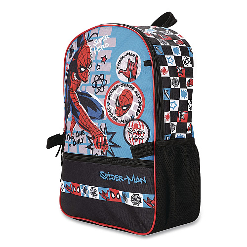 Bioworld Spiderman Kids 5-Piece Backpack Set, 16", Multicolor (B1B7XT6USMSB)