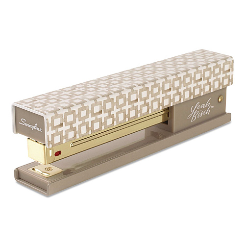 Swingline Leah Bisch Tan-Tile Full Strip Stapler, 20-Sheet Capacity, Tan/Gold/White (S700035)