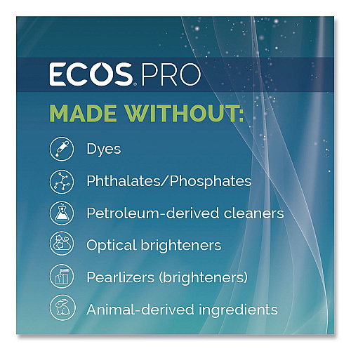 ECOS PRO Free and Clear Laundry Detergent, HE Compatible,128 oz Bottle, 4/Carton (PL976404)