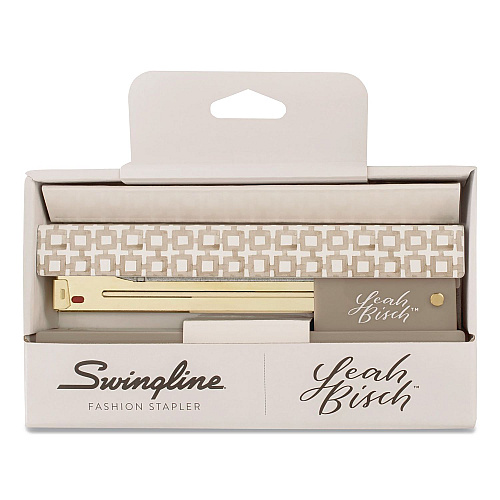 Swingline Leah Bisch Tan-Tile Full Strip Stapler, 20-Sheet Capacity, Tan/Gold/White (S700035)