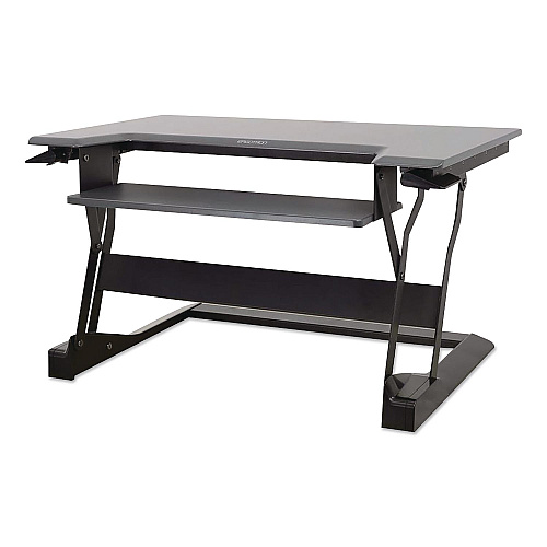 Ergotron WorkFit-T Adjustable Standing Desk Converter, 35" x 23.3" x 5" to 20", Gray/Black (33397085)