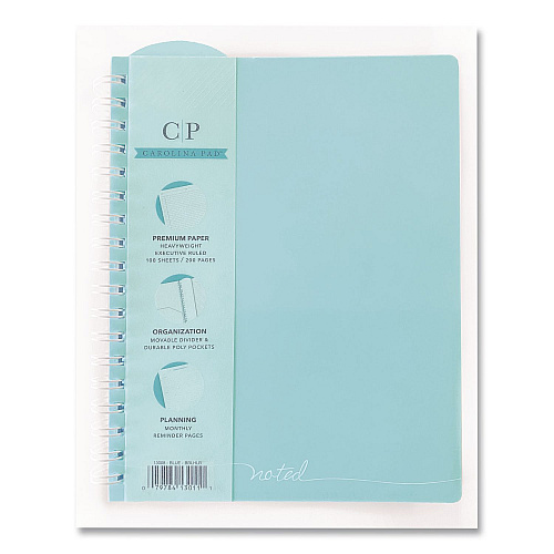 Carolina Paper Noted Neutrals Ideal Notebook, Management Format with College Ruling, Randomly Assorted Cover Colors, (100) 9.5 x 7.35 Sheets (13008)