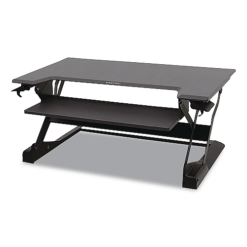 Ergotron WorkFit-TL Adjustable Standing Desk Converter, 37.5" x 27" x 5" to 20", Dark Gray/Black (33406085)