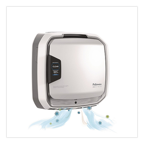 Fellowes AeraMax Pro AM3 PC H13 True HEPA Hardwired Wall-Mount Air Purifier, 550 sq ft Room Capacity, Stainless Steel (9573001)