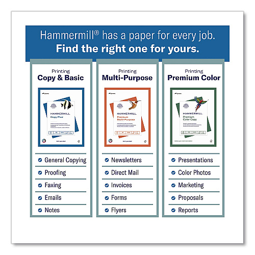 Hammermill Premium Color Copy Print Paper, 100 Bright, 28 lb Bond Weight, 11 x 17, Photo White, 500 Sheets/Ream, 4 Reams/Carton (102541CT)