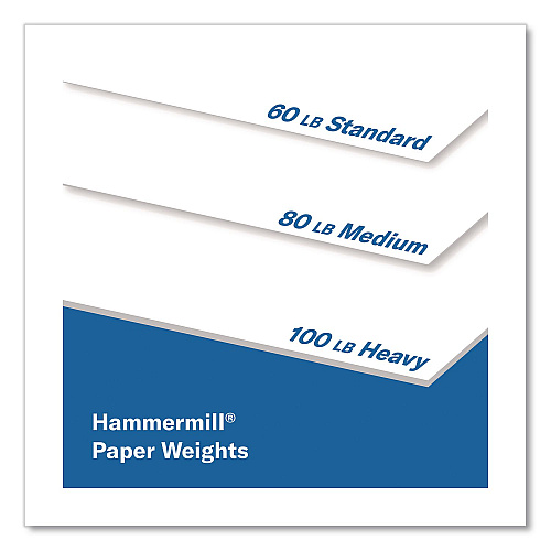 Hammermill Premium Color Copy Cover, 100 Bright, 80 lb Cover Weight, 8.5 x 11, Photo White, 250 Sheets/Ream, 8 Reams/Carton (120023CT)