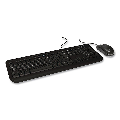 Incase Designed by Microsoft Wired Desktop 600 Keyboard and Optical Mouse Combo, USB, Black (APB00001)
