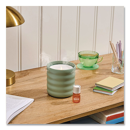 Lifelines Aromatherapy Essential Oil Flameless Candle Diffuser with Citrus Grove Essential Oil, 5.5 x 5.5 x 5.5, Sage Green (111619)