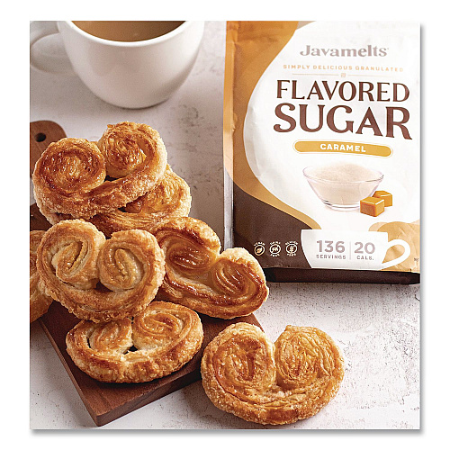 Javamelts Flavored Sugar, Caramel, 1.5 lb Bag (JMT55383)