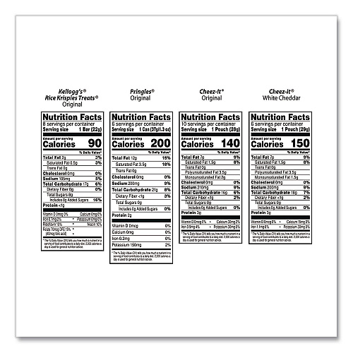 Mega Variety Pack, Cheez-Its, Pringles, Rice Krispies, Individually Wrapped, 30/Box (KEE00149)