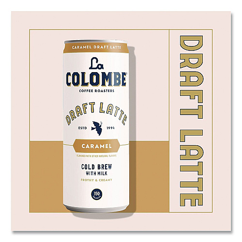 La Colombe Draft Latte Cold Brew, Caramel Latte, 11 oz Can, 12/Carton (LCT00499)