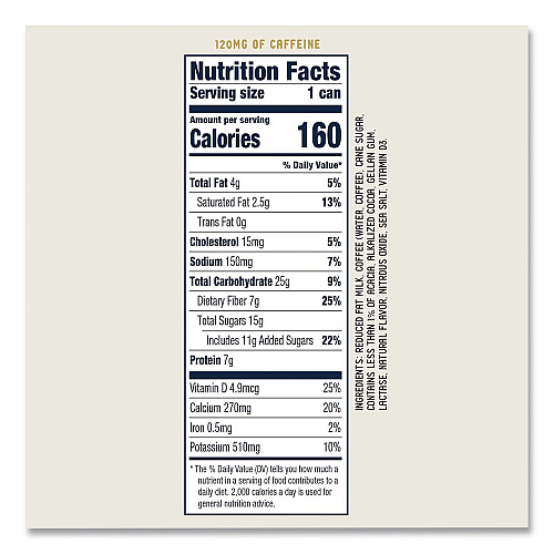 La Colombe Draft Latte Cold Brew, Mocha Latte, 11 oz Can, 12/Carton (LCT00500)