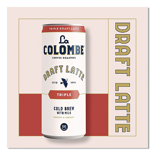 La Colombe Draft Latte Cold Brew, Triple Shot Espresso Latte, 11 oz Can, 12/Carton (LCT00501)
