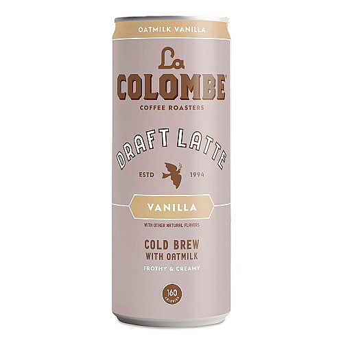 La Colombe Draft Latte Cold Brew, Vanilla Latte with Oat Milk, 11 oz Can, 12/Carton (LCT00521)