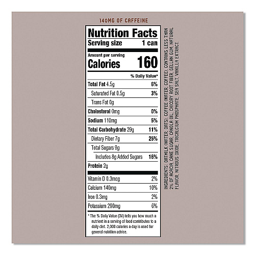 La Colombe Draft Latte Cold Brew, Vanilla Latte with Oat Milk, 11 oz Can, 12/Carton (LCT00521)