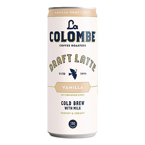 La Colombe Draft Latte Cold Brew, Vanilla Latte, 11 oz Can, 12/Carton (LCT30502)