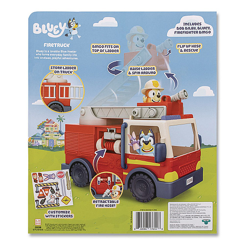 Bluey Series 10: Firetruck Vehicle, Ages 3 and Up, 5 Pieces (176104)