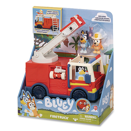 Bluey Series 10: Firetruck Vehicle, Ages 3 and Up, 5 Pieces (176104)