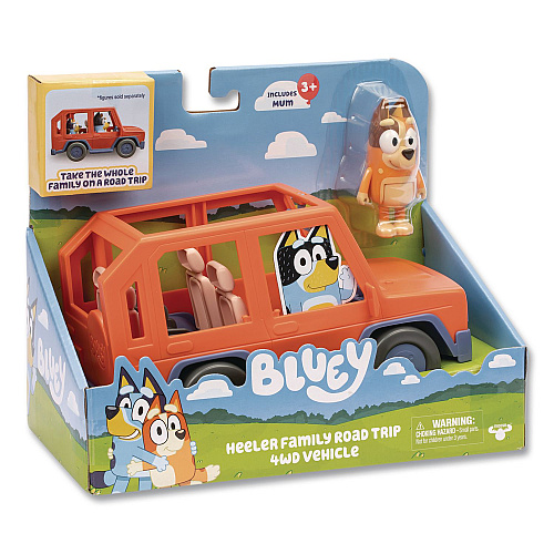 Bluey Series 11: Heeler Family Road Trip 4WD Vehicle, Ages 3 and Up, 2 Pieces (176614)