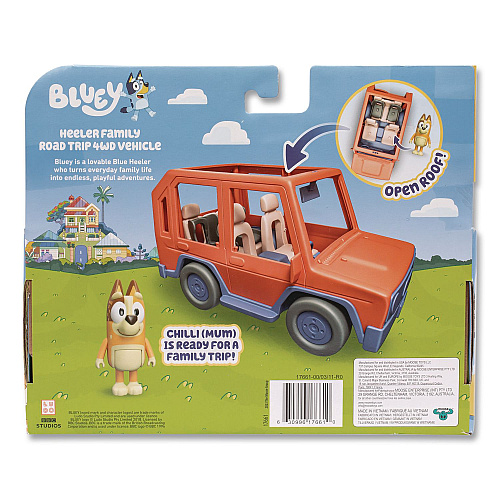 Bluey Series 11: Heeler Family Road Trip 4WD Vehicle, Ages 3 and Up, 2 Pieces (176614)