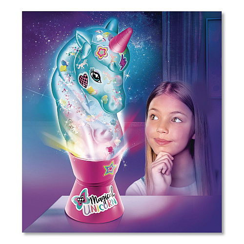 Style 4 Ever Unicorn Moon Lamp Creator Kit with Beads, Stickers, Colorant, Confetti and Glitter, Ages 8 and Up (22839012)