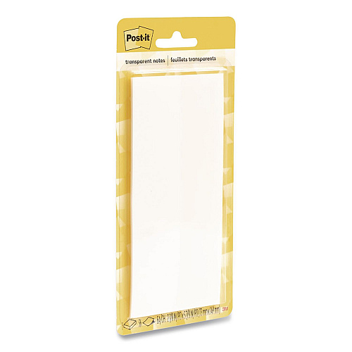 Post-it Transparent Notes, 2.88" x 5.88", Clear, 36 Sheets/Pad (636TRSPT)