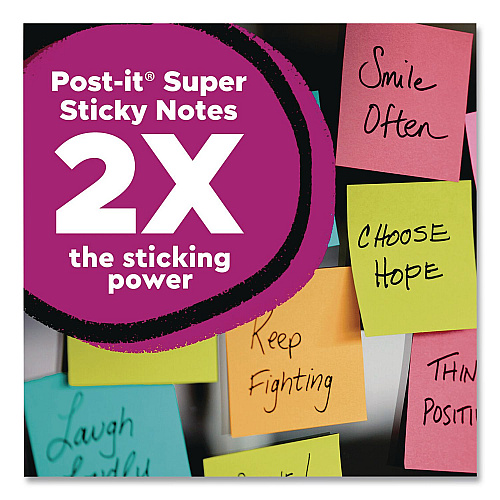 Post-it Pads in Playful Primary Collection Colors, 1.88" x 1.88", Assorted Colors, 90 Sheets/Pad, 18 Pads/Pack (62218SSANCP)