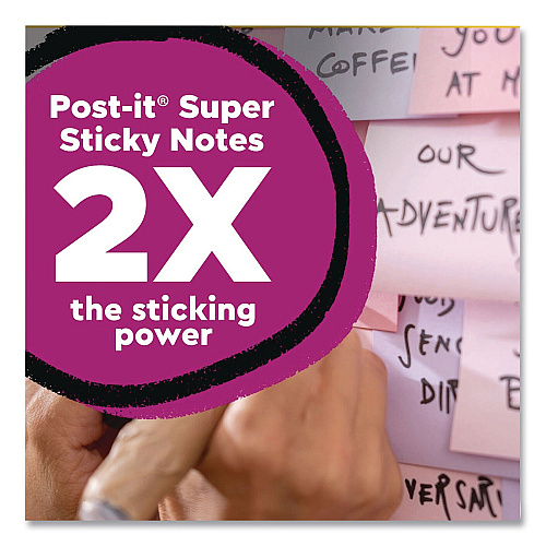 Post-it Recycled Notes in Wanderlust Pastels Collection Colors, 1.88" x 1.88", Assorted Colors, 70 Sheets/Pad, 18 Pads/Pack (62218SSNRPCP)