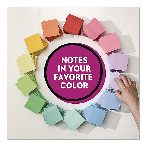 Post-it Pads in Energy Boost Colors, 3" x 3", Tropical Pink, 90 Sheets/Pad, 5 Pads/Pack (6545SSNP)