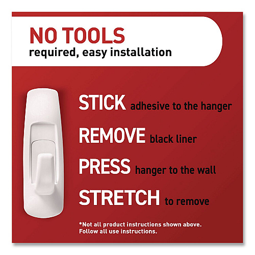Command Large Utility Hooks, Plastic, White, Supports 5 lb, 6/Pack (170036ES)