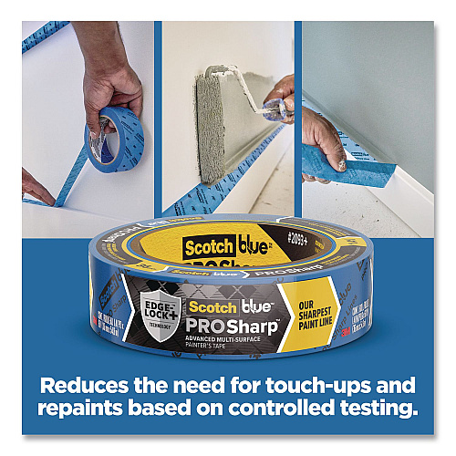 ScotchBlue PROSharp Painter's Tape, 3" Core, 1.88" x 60 yds, Blue (209348EC)