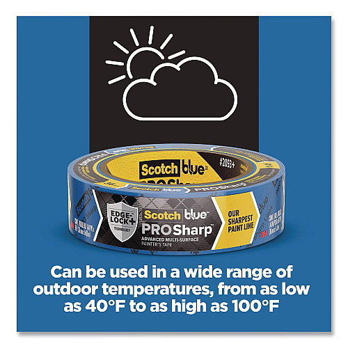 ScotchBlue PROSharp Painter's Tape, 3" Core, 1.88" x 60 yds, Blue (209348EC)