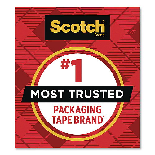 Scotch Heavy-Duty Packaging Tape with 2 Dispensers, 3"Core, 1.88" x 54.6 yds, Clear, 4 Rolls/Pack (385042RD)