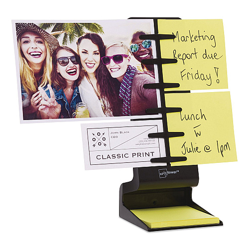 NoteTower Mini Note Holder, Plastic, Black (NTR3501)