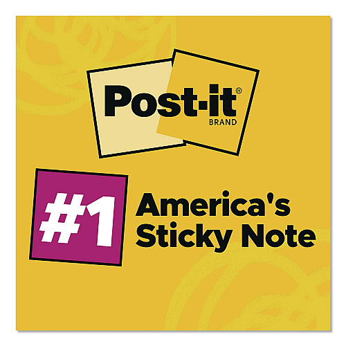 Post-it Original Pads in Canary Yellow, Note Ruled, 3" x 3", 100 Sheets/Pad, 18 Pads/Pack (654144YW)