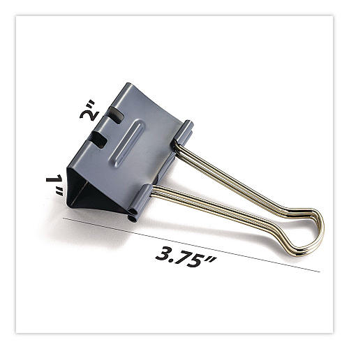 Officemate EZ Binder Clips, Large, Gray, 16/Pack (99216)