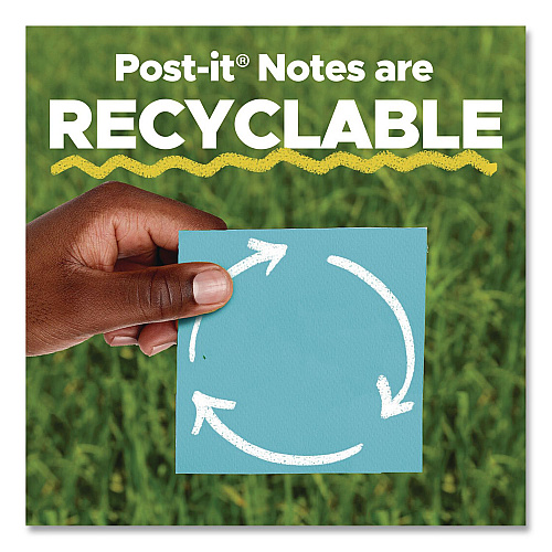 Post-it Original Pads in Canary Yellow, Note Ruled, 3" x 3", 100 Sheets/Pad, 18 Pads/Pack (654144YW)