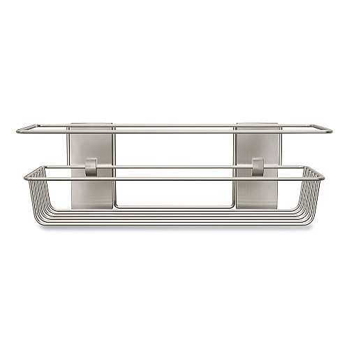 Command Bath Shower Caddy, 12.75 x 4.25 x 4, Satin Nickel (24358308)