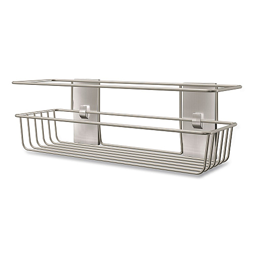 Command Bath Shower Caddy, 12.75 x 4.25 x 4, Satin Nickel (24358308)