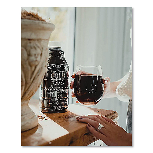 Java House Cold Brew Coffee Concentrate, Pure Black, 32 oz Bottle (HFP01607)