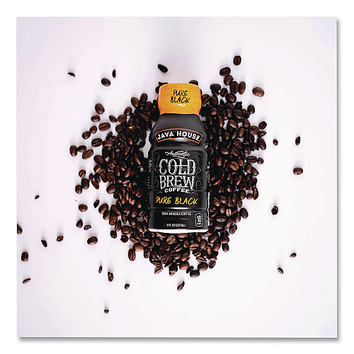 Java House Cold Brew Coffee, Pure Black, 8 oz Bottle, 24/Carton (HFP01781)