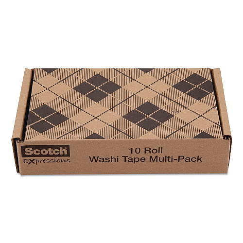 Scotch Expressions Washi Tape, 0.59" x 32.75 ft, Assorted Colors, 10 Rolls/Pack (C31710SIOC)